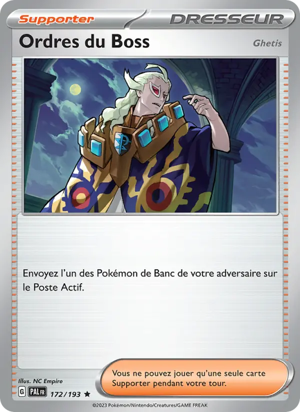 Scan HD carte Pokémon Ordres du Boss 172/193 — Évolutions à Paldea