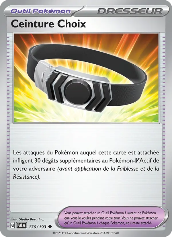 Scan HD carte Pokémon Ceinture Choix 176/193 — Évolutions à Paldea