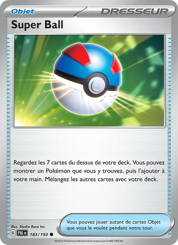 Scan HD carte Pokémon Super Ball 183/193 — Évolutions à Paldea
