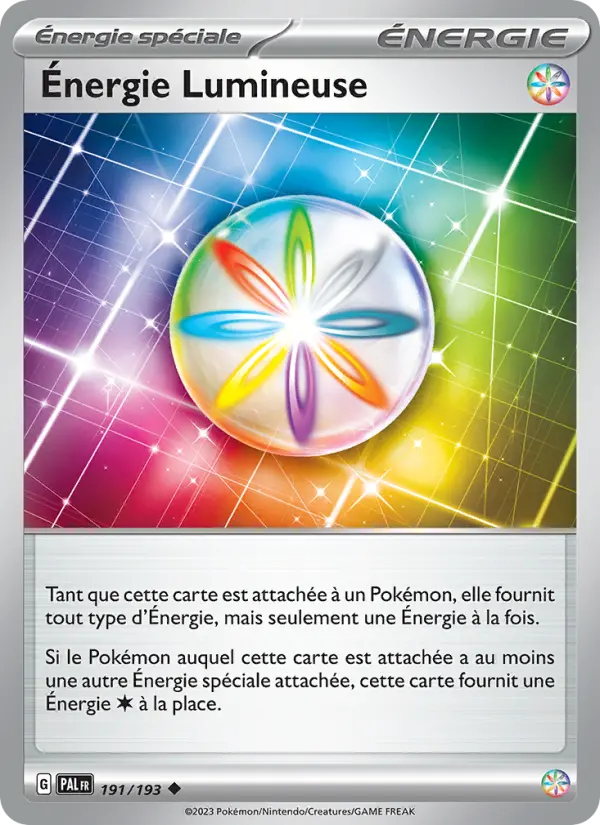 Scan HD carte Pokémon Énergie Lumineuse 191/193 — Évolutions à Paldea