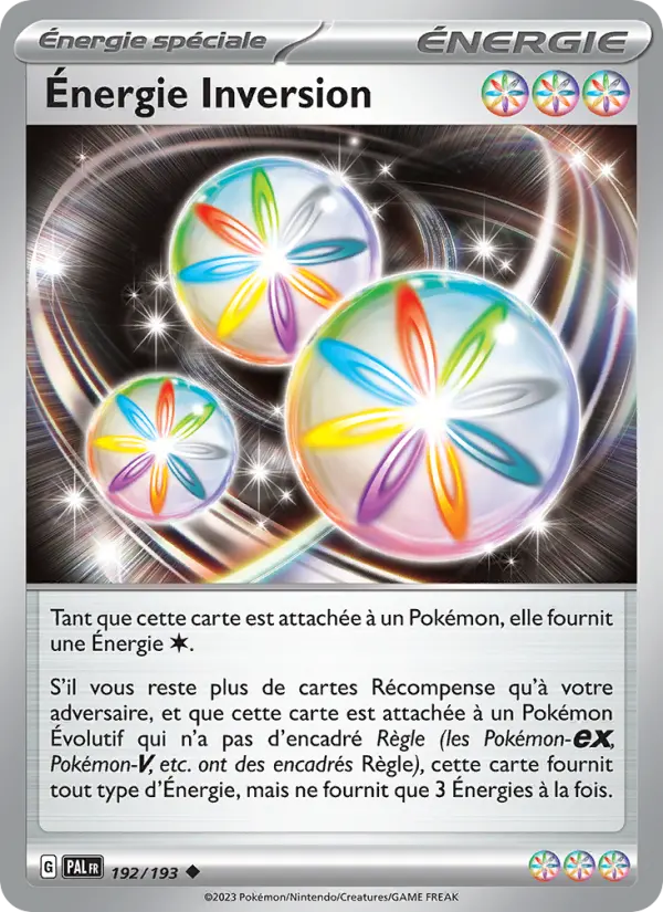 Scan HD carte Pokémon Énergie Inversion 192/193 — Évolutions à Paldea