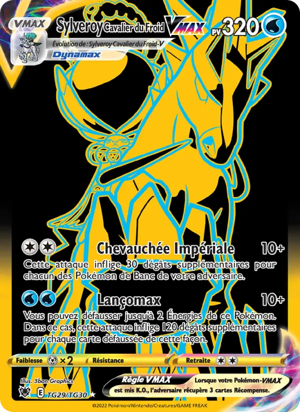 Scan HD carte Pokémon Sylveroy Cavalier du Froid VMAX TG29/189 — Astres Radieux