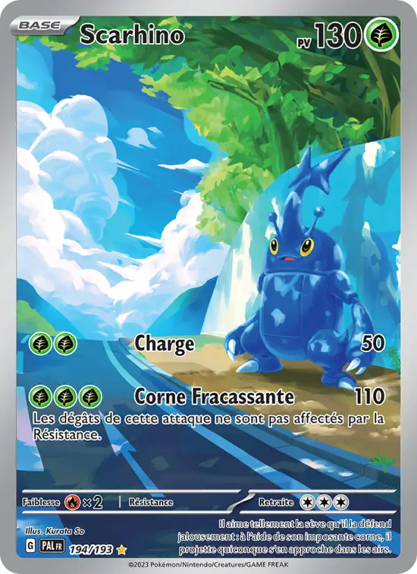 Scan HD carte Pokémon Scarhino 194/193 — Évolutions à Paldea