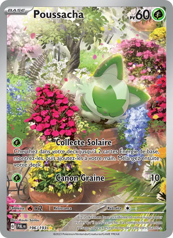 Scan HD carte Pokémon Poussacha 196/193 — Évolutions à Paldea