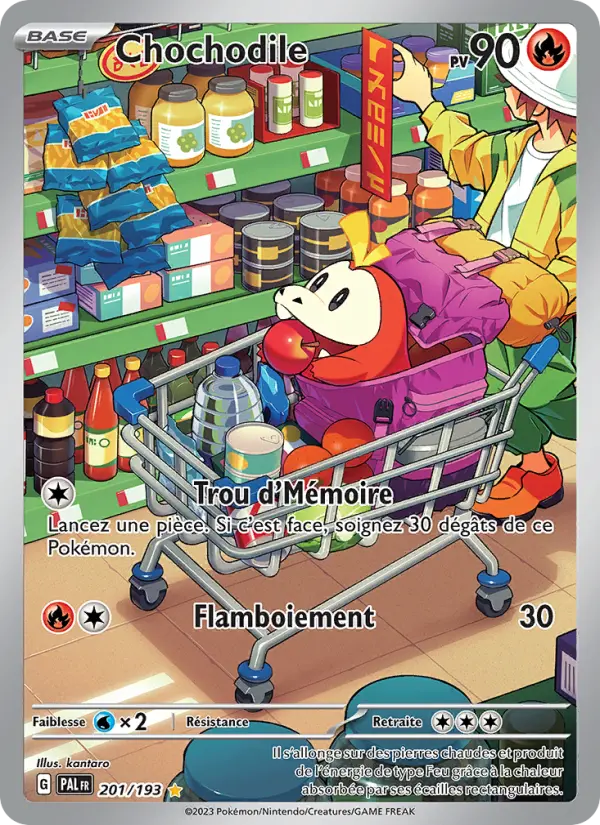 Scan HD carte Pokémon Chochodile 201/193 — Évolutions à Paldea
