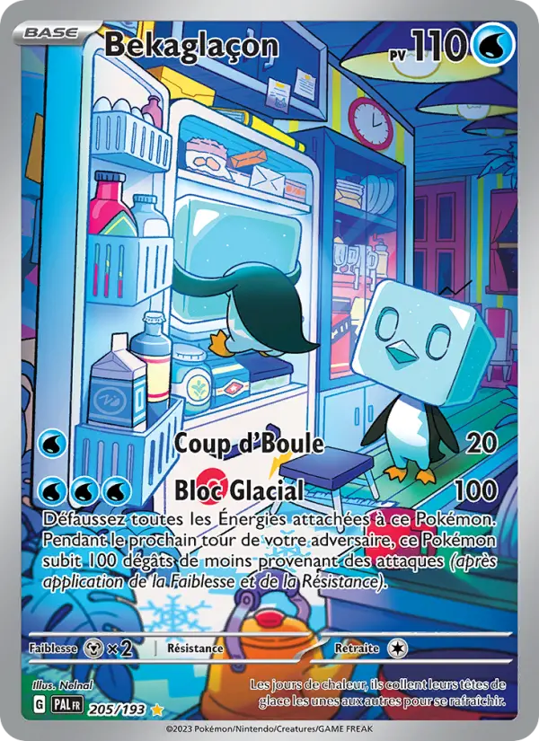 Scan HD carte Pokémon Bekaglaçon 205/193 — Évolutions à Paldea