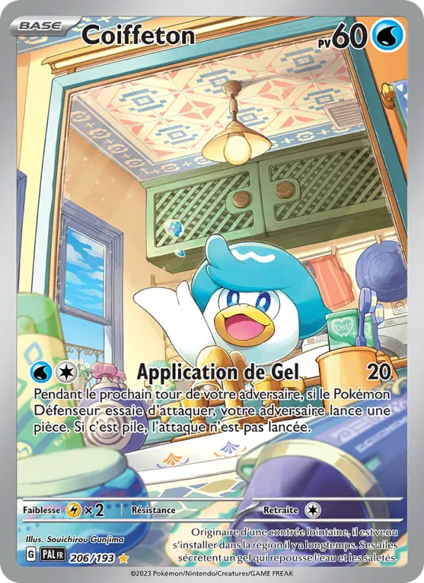 Scan HD carte Pokémon Coiffeton 206/193 — Évolutions à Paldea