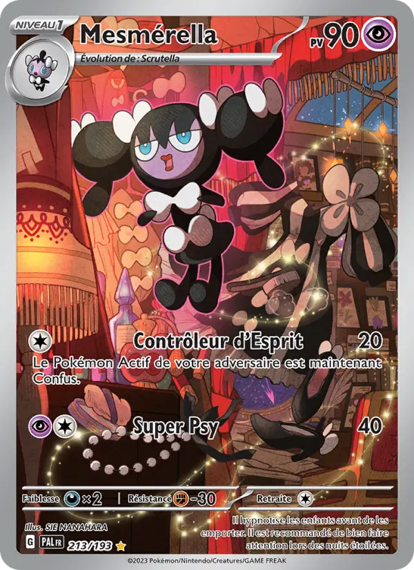 Scan HD carte Pokémon Mesmérella 213/193 — Évolutions à Paldea