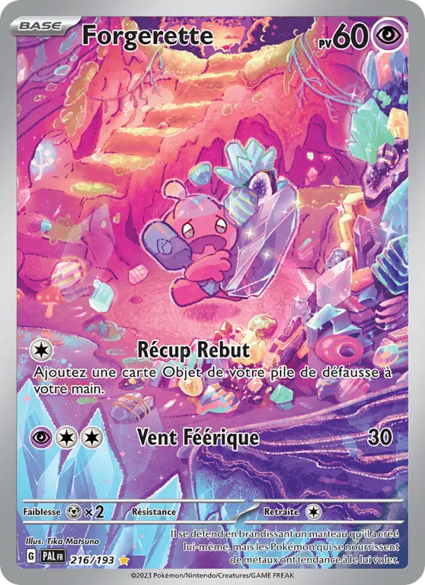 Scan HD carte Pokémon Forgerette 216/193 — Évolutions à Paldea