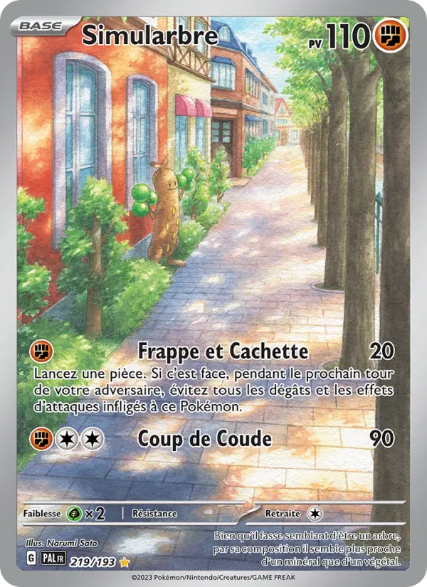 Scan HD carte Pokémon Simularbre 219/193 — Évolutions à Paldea