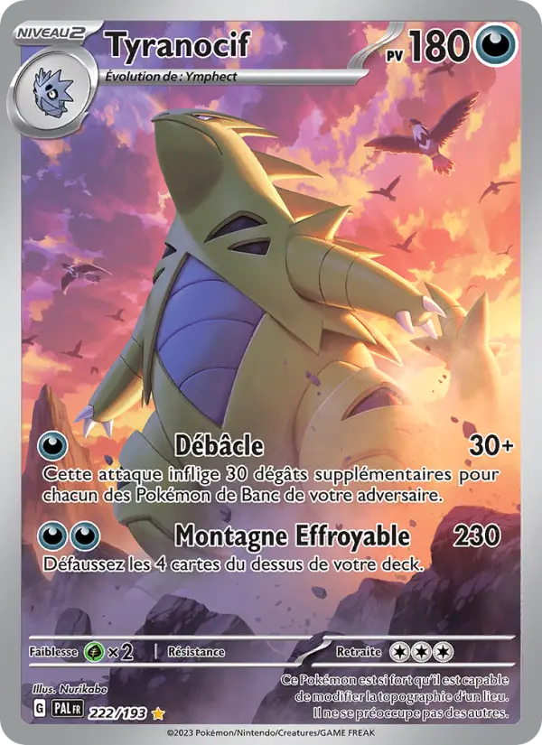 Scan HD carte Pokémon Tyranocif 222/193 — Évolutions à Paldea