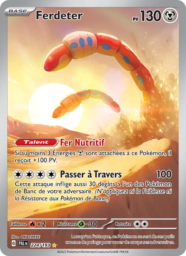 Scan HD carte Pokémon Ferdeter 224/193 — Évolutions à Paldea