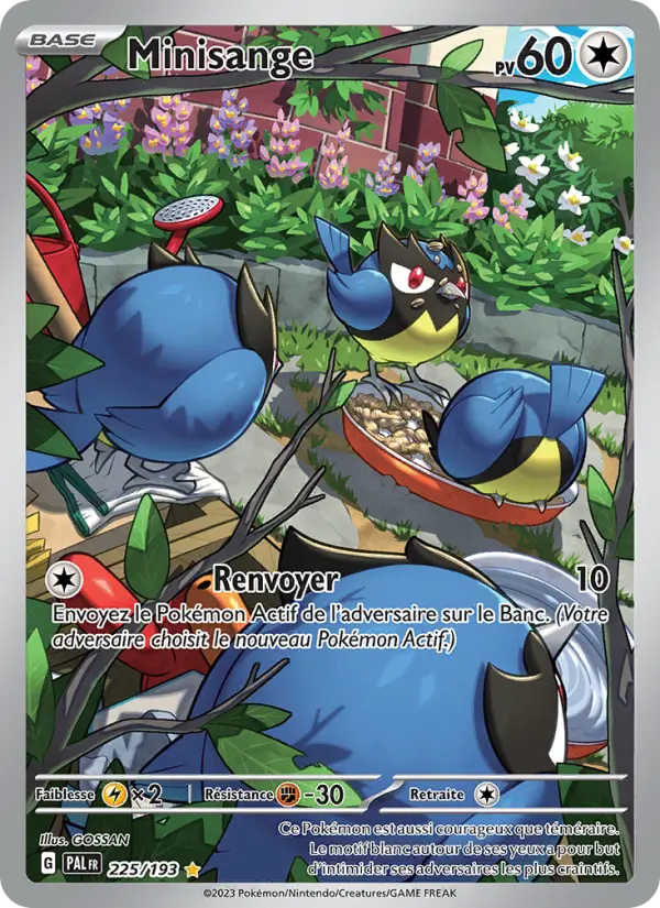 Scan HD carte Pokémon Minisange 225/193 — Évolutions à Paldea