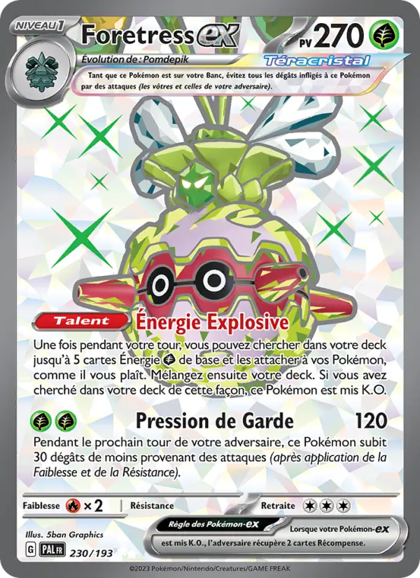 Scan HD carte Pokémon Foretress-ex 230/193 — Évolutions à Paldea