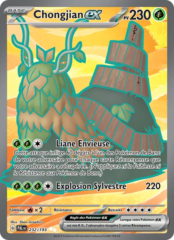 Scan HD carte Pokémon Chongjian-ex 232/193 — Évolutions à Paldea