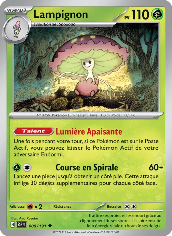 Scan HD carte Pokémon Lampignon 009/191 — Étincelles Déferlantes