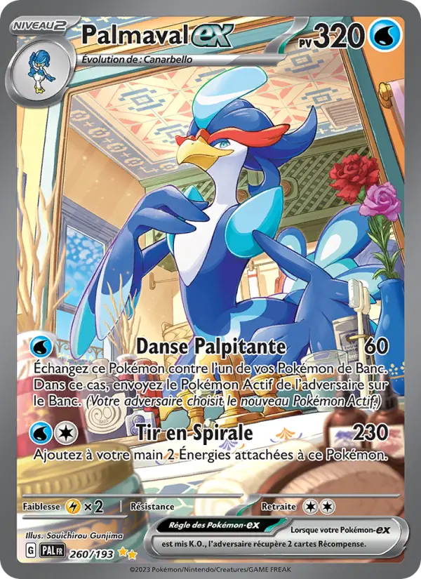 Scan HD carte Pokémon Palmaval-ex 260/193 — Évolutions à Paldea