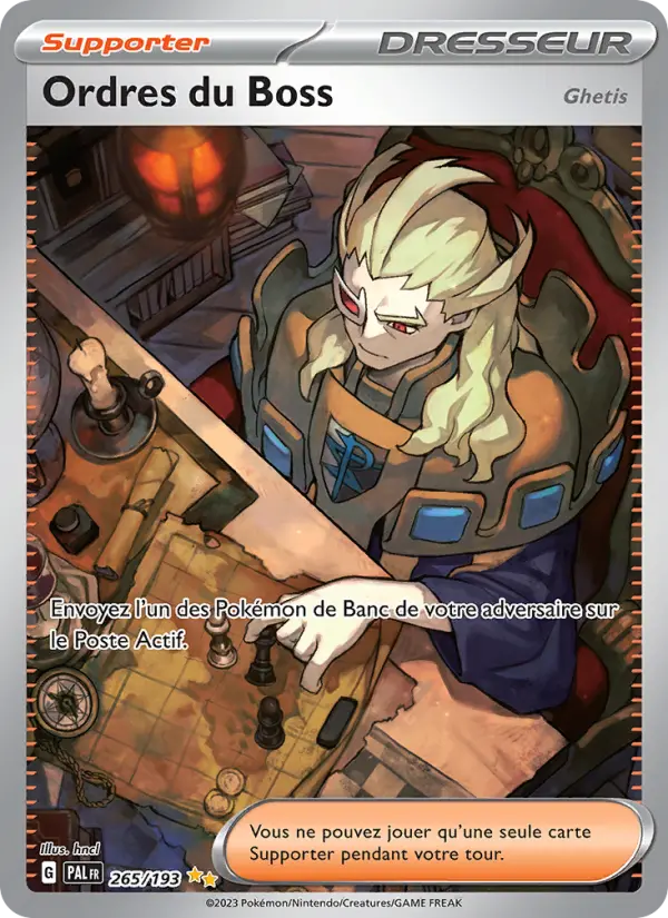 Scan HD carte Pokémon Ordres du Boss 265/193 — Évolutions à Paldea