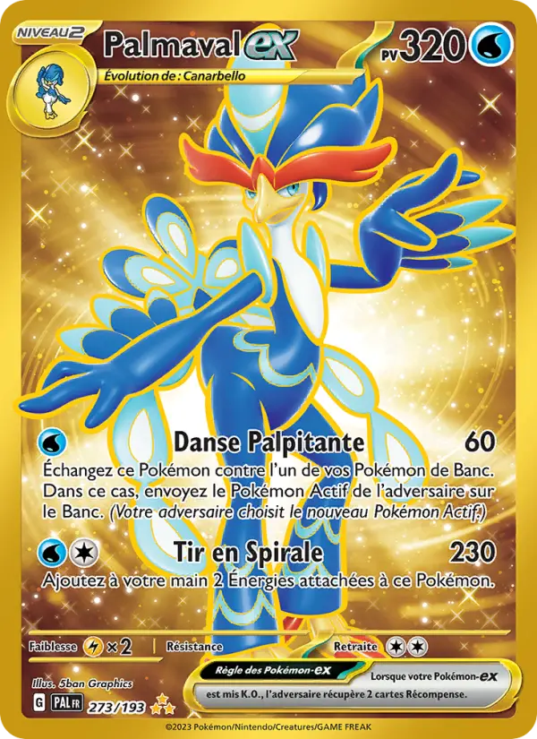 Scan HD carte Pokémon Palmaval-ex 273/193 — Évolutions à Paldea