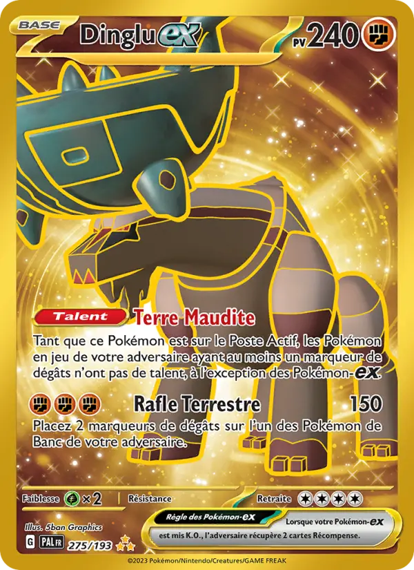 Scan HD carte Pokémon Dinglu-ex 275/193 — Évolutions à Paldea