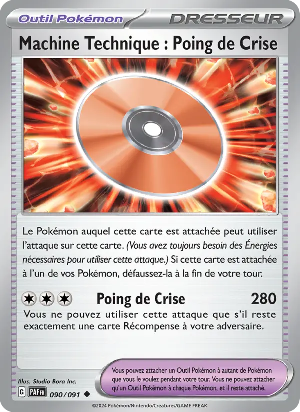 Scan HD carte Pokémon Capsule Technique : Poing de Crise 090/91 — Destinées de Paldea