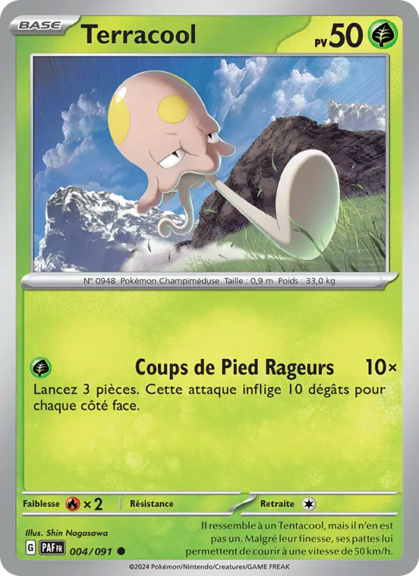 Scan HD carte Pokémon Terracool 004/91 — Destinées de Paldea