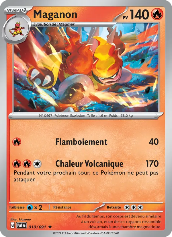 Scan HD carte Pokémon Maganon 010/91 — Destinées de Paldea