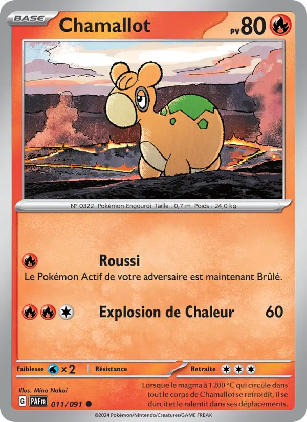 Scan HD carte Pokémon Chamallot 011/91 — Destinées de Paldea