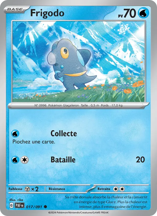 Scan HD carte Pokémon Frigodo 017/91 — Destinées de Paldea