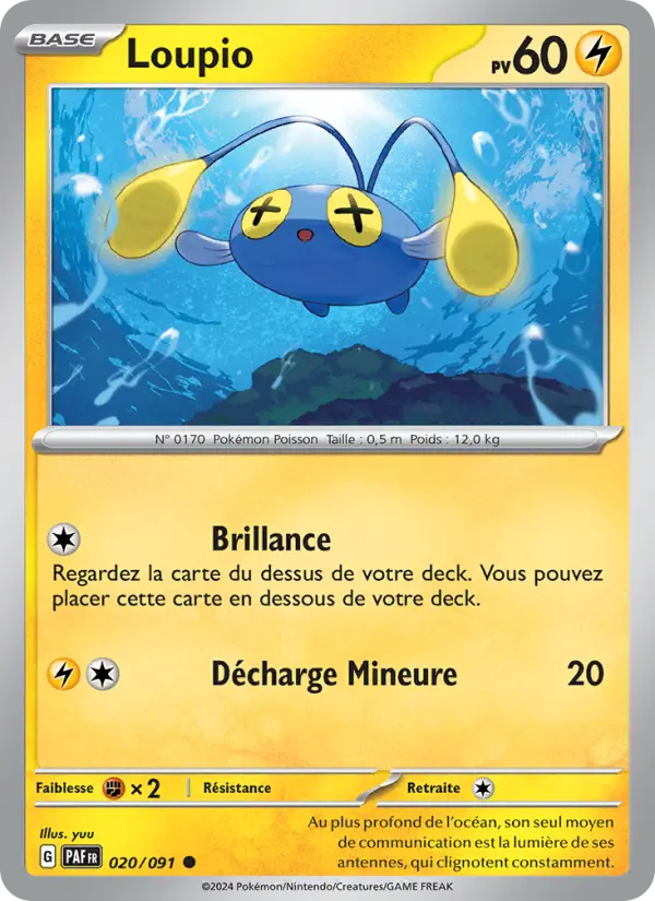 Scan HD carte Pokémon Loupio 020/91 — Destinées de Paldea