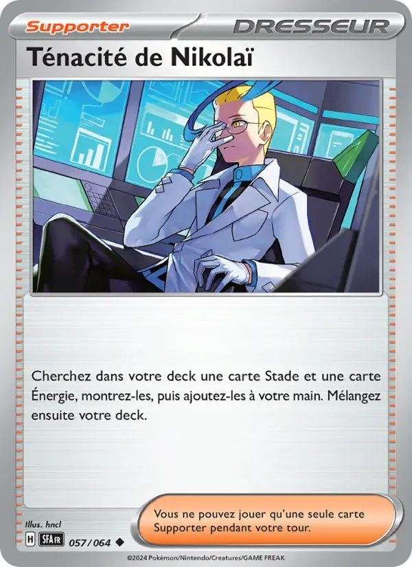Scan HD carte Pokémon Ténacité de Nikolaï 057/64 — Fable Nébuleuse