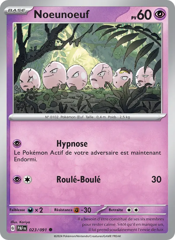 Scan HD carte Pokémon Noeunoeuf 023/91 — Destinées de Paldea