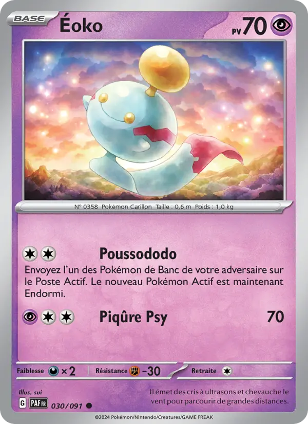 Scan HD carte Pokémon Éoko 030/91 — Destinées de Paldea