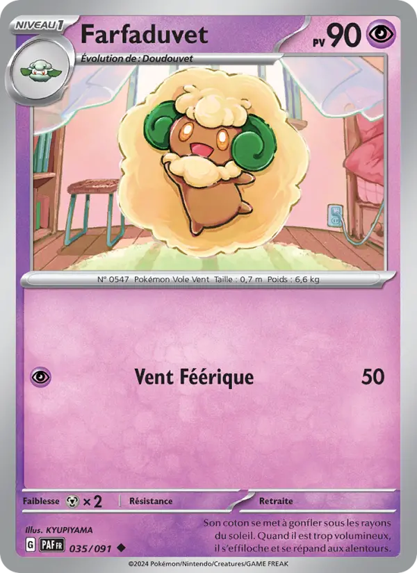 Scan HD carte Pokémon Farfaduvet 035/91 — Destinées de Paldea