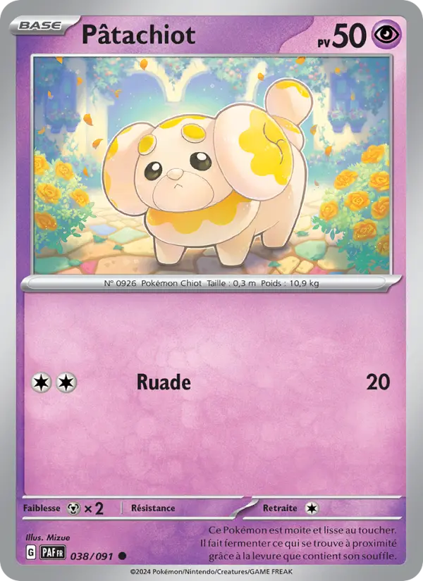Scan HD carte Pokémon Pâtachiot 038/91 — Destinées de Paldea