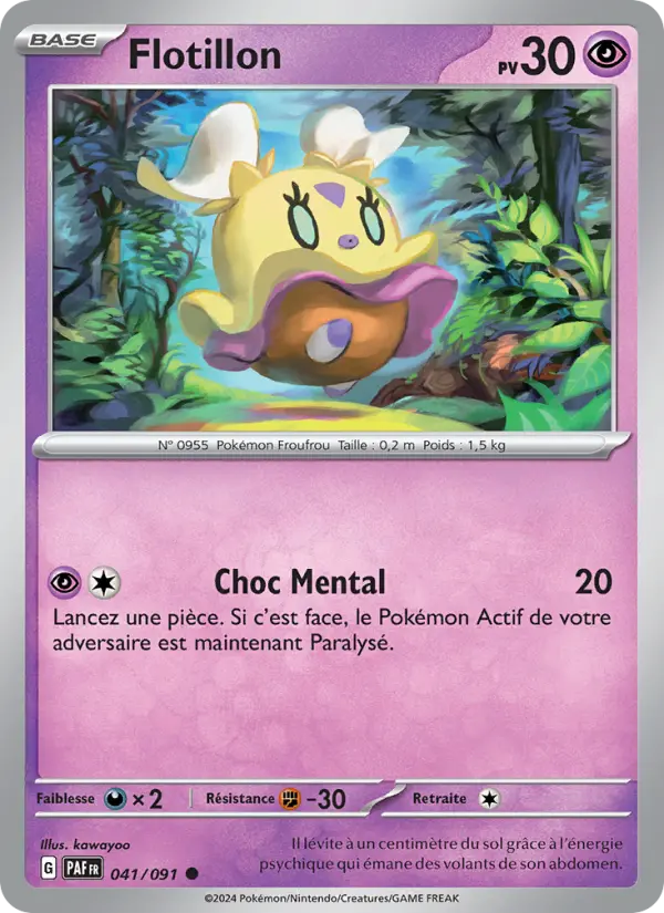 Scan HD carte Pokémon Flotillon 041/91 — Destinées de Paldea