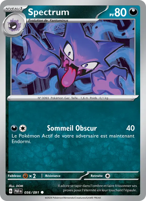 Scan HD carte Pokémon Spectrum 056/91 — Destinées de Paldea