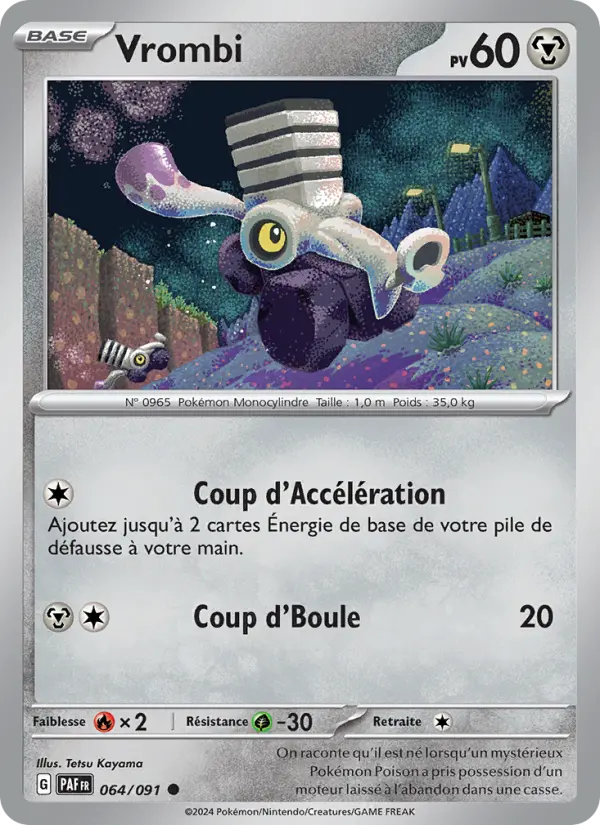 Scan HD carte Pokémon Vrombi 064/91 — Destinées de Paldea