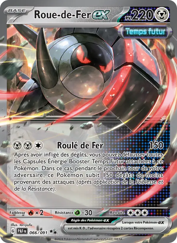 Scan HD carte Pokémon Roue-de-Fer-ex 066/91 — Destinées de Paldea