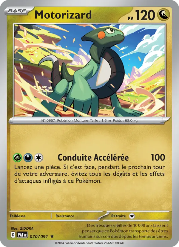 Scan HD carte Pokémon Motorizard 070/91 — Destinées de Paldea