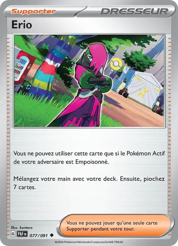 Scan HD carte Pokémon Erio 077/91 — Destinées de Paldea