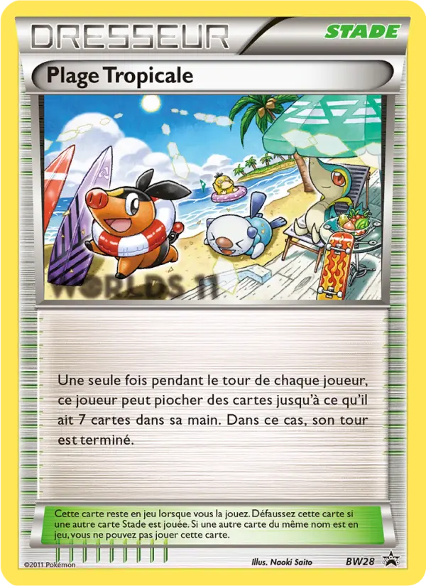 Scan HD carte Pokémon Plage Tropicale BW28/101 — Promo BW