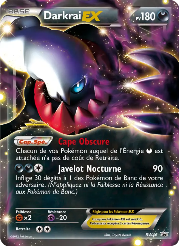 Scan HD carte Pokémon Darkrai ex BW46/101 — Promo BW