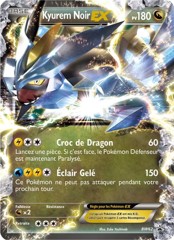 Scan HD carte Pokémon Kyurem Noir ex BW62/101 — Promo BW