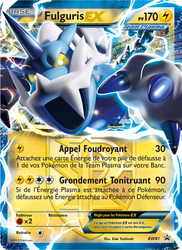 Scan HD carte Pokémon Fulguris ex BW81/101 — Promo BW