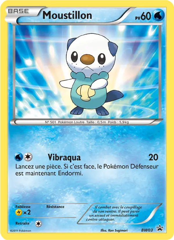 Scan HD carte Pokémon Moustillon BW03/101 — Promo BW