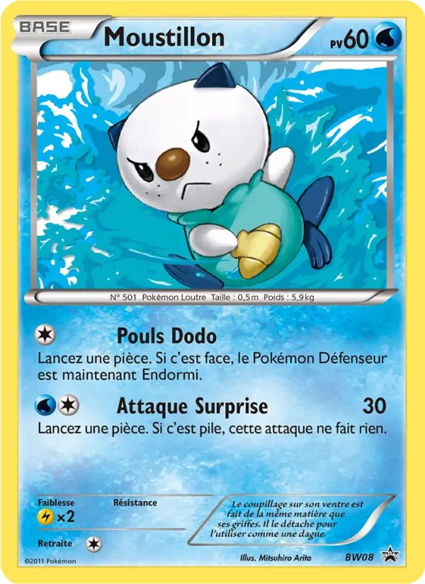 Scan HD carte Pokémon Moustillon BW08/101 — Promo BW