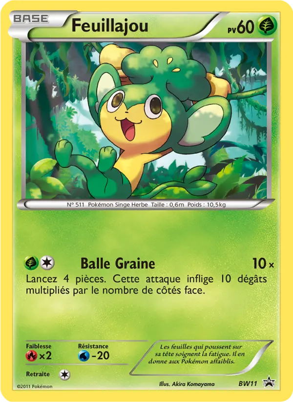 Scan HD carte Pokémon Feuillajou BW11/101 — Promo BW