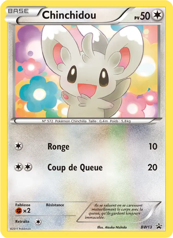 Scan HD carte Pokémon Chinchidou BW13/101 — Promo BW