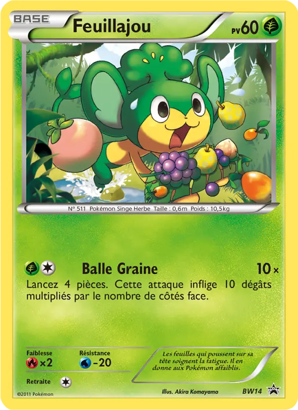 Scan HD carte Pokémon Feuillajou BW14/101 — Promo BW